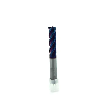 Fresa metal duro 65hrc toroidal 4 cortes ø 12,0 - r1,0 - 100 - 45,0mm h12 naco blue - dry cut