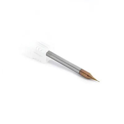 Micro fresa metal duro 55hrc topo reto 2 cortes ø 0,2 - 050 - 0,4mm - h04 curta altisin - dry cut