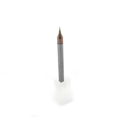 Micro fresa metal duro 55hrc topo reto 2 cortes ø 0,3 - 050 - 0,6mm - h04 curta altisin - dry cut