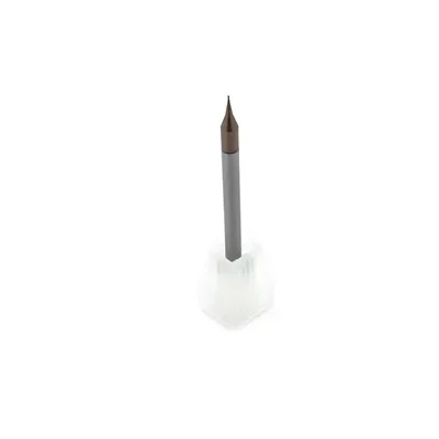 Micro fresa metal duro 55hrc topo reto 2 cortes ø 0,4 - 050 - 0,8mm - h04 curta altisin - dry cut