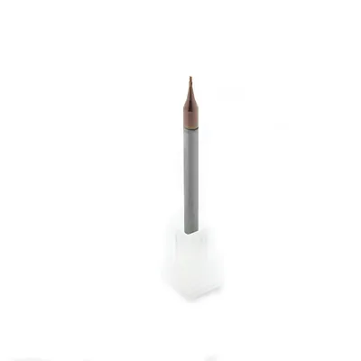 Micro fresa metal duro 55hrc topo reto 2 cortes ø 0,8 - 050 - 1,6mm - h04 curta altisin - dry cut