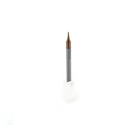 Micro fresa metal duro 55hrc topo reto 2 cortes ø 0,9 - 050 - 1,8mm - h04 curta altisin - dry cut