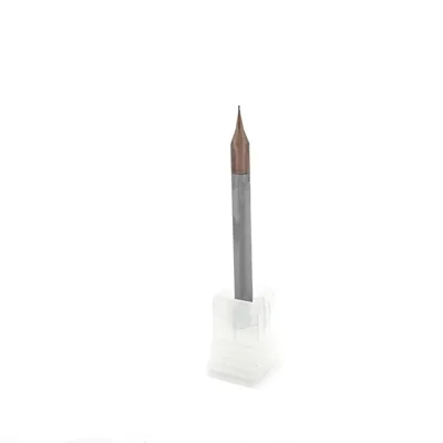 Micro fresa metal duro 55hrc esférica 2 cortes ø 0,4 - 050 - 0,8mm - h04 curta altisin - dry cut