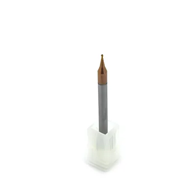 Micro fresa metal duro 55hrc esférica 2 cortes ø 0,8 - 050 - 1,6mm - h04 curta altisin - dry cut