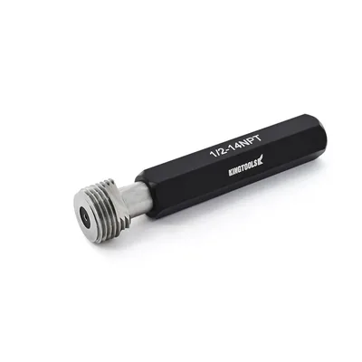 Tampão calibrador de rosca passa e não passa npt 1/2" x 14 tpi - tpnp 1/2 npt king tools