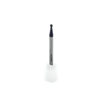 Fresa metal duro 65hrc esférica 2 cortes ø 02,5 - 050 - 05,0mm h04 naco blue - dry cut