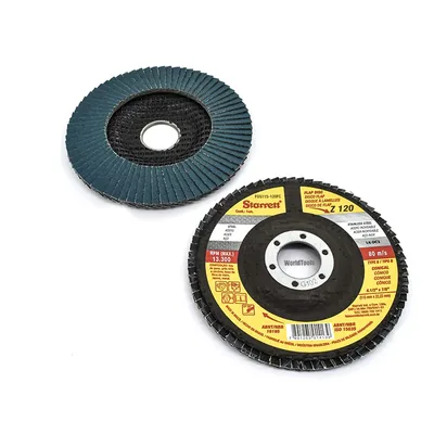 Disco flap em fibra de vidro ø 115mm grão de zirconio 120 - fds115-120fc starrett