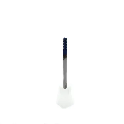 Fresa metal duro 65hrc reta 4 cortes ø 03,0 - 050 - 09,0mm h03 naco blue - dry cut