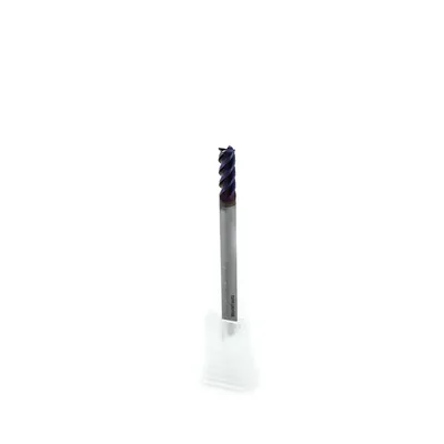 Fresa metal duro 65hrc reta 4 cortes ø 04,0 - 050 - 12,0mm h04 naco blue - dry cut