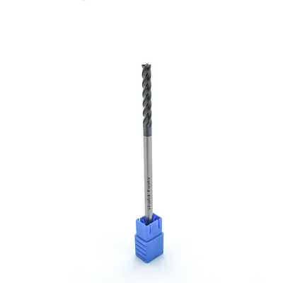 Fresa metal duro 45hrc reta 4 cortes ø 06,0 - 150 - 40,0mm h06 extra longa tialn - guran