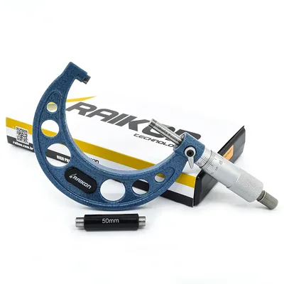 Micrômetro universal 050 a 075 x 0,01mm arco leve - 201r-075 raikon