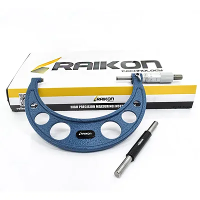 Micrômetro universal 125 a 150 x 0,01mm arco leve - 201r-150 raikon