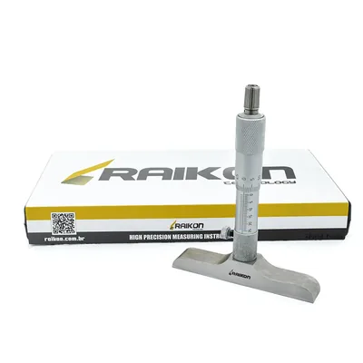 Micrômetro de profundidade encaixe com rosca 0 a 150 x 0,01mm base 101,5mm - 230r-150b raikon