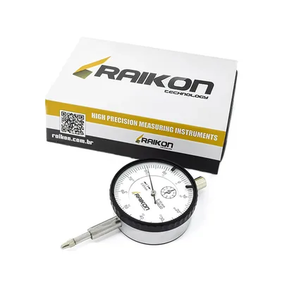 Relógio comparador 0 a 10 x 0,01mm com mostrador de 58mm - 301r-5810 raikon