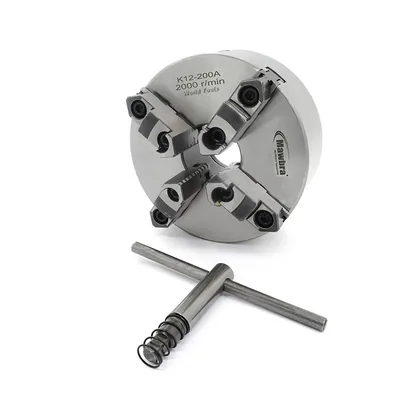 Placa de torno 4 castanhas reversíveis ø 200mm com furação traseira - k-12200a mawbra