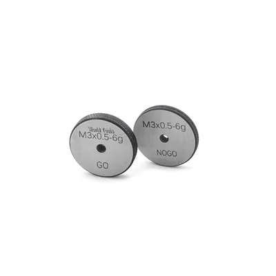 Conjunto de anel calibrador de rosca passa e não passa m03,0 x 0,50mm 6g - 502r-m030 raikon