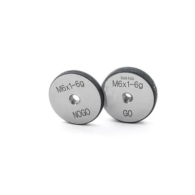 Conjunto de anel calibrador de rosca passa e não passa m06,0 x 1,00mm 6g - 502r-m060 raikon