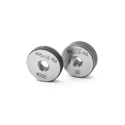 Conjunto de anel calibrador de rosca passa e não passa m10,0 x 1,50mm 6g - 502r-m100 raikon