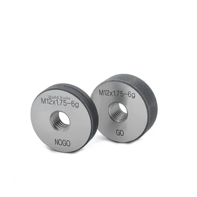 Conjunto de anel calibrador de rosca passa e não passa m12,0 x 1,75mm 6g - 502r-m120 raikon