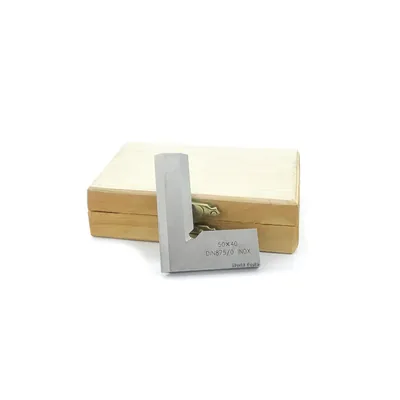 Esquadro de luz aço inoxidável 050 x 040mm classe 0 din875 - 430r-050 raikon