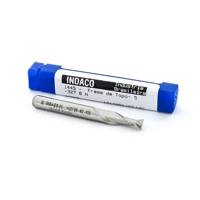 Fresa hss reta 2 cortes m2 ø 05,0 x 052mm curta din327 b-n - 1445 indaço