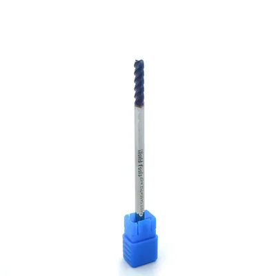 Fresa metal duro 65hrc toroidal 4 cortes ø 04,0 - r0,5 - 075 - 16,0mm h04 naco blue - dry cut