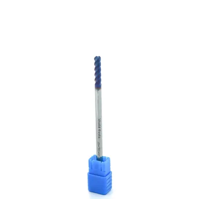 Fresa metal duro 65hrc toroidal 4 cortes ø 04,0 - r1,0 - 075 - 16,0mm h04 naco blue - dry cut