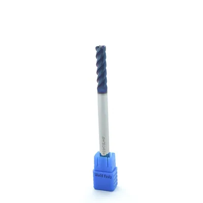 Fresa metal duro 65hrc toroidal 4 cortes ø 06,0 - r1,0 - 075 - 24,0mm h06 naco blue - dry cut