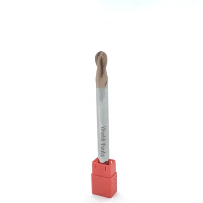 Fresa metal duro 55hrc esférica 2 cortes ø 12,0 - 150 - 24,0mm h12 altisin - dry cut