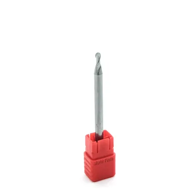 Fresa metal duro aluminium esférica 2 cortes ø 02,5 - 050 - 05,0mm h04 - dry cut