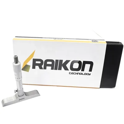 Micrômetro de profundidade encaixe com rosca 0 a 050 x 0,01mm base 101,5mm - 230r-050b raikon