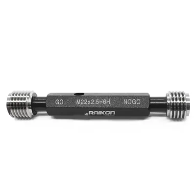 Tampão calibrador de rosca passa e não passa m22,0 x 2,50 6h - 501r-m220 raikon