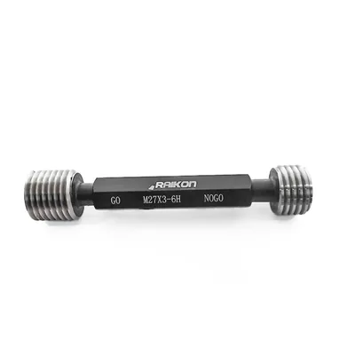 Tampão calibrador de rosca passa e não passa m27,0 x 3,00 6h - 501r-m270 raikon