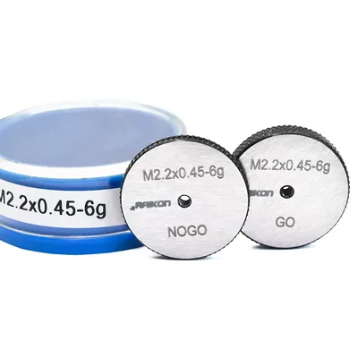 Conjunto de anel calibrador de rosca passa e não passa m02,2 x 0,45mm 6g - 502r-m022 raikon