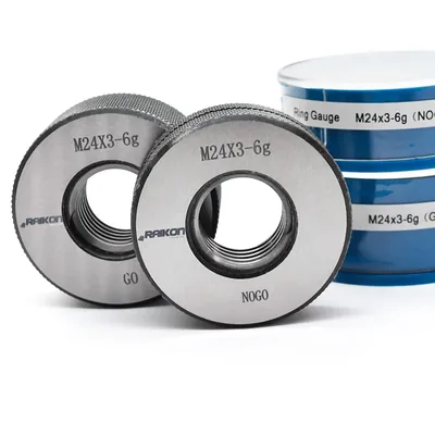 Conjunto de anel calibrador de rosca passa e não passa m24,0 x 3,00mm 6g - 502r-m240 raikon