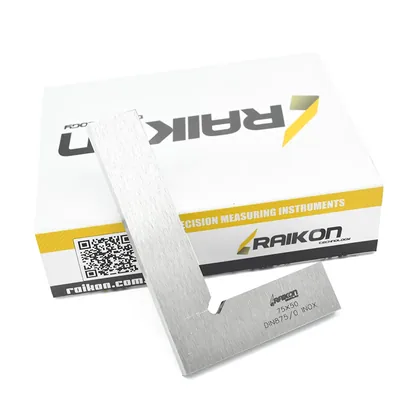 Esquadro de precisão plano aço inoxidável 075 x 050mm classe 0 din875 - 431r-075 raikon