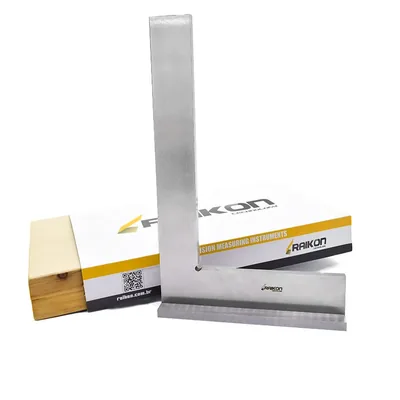 Esquadro de precisão plano com base aço inoxidável 500 x 330mm classe 1 din875 - 432r-500 raikon