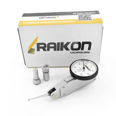 Relógio apalpador 0 a 0,8 x 0,01mm ponta longa com mostrador de 30,0mm - 321r-3008 raikon