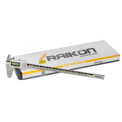 Paquímetro digital 0 a 300 x 0,01mm proteção ip67 caixa metálica - 125r-0300 raikon