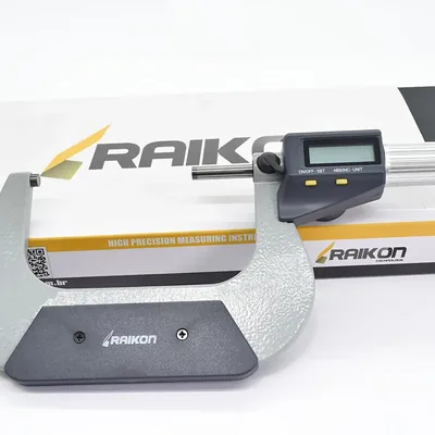Micrômetro digital ip40 absoluto 2 teclas 075 a 100 x 0,001mm milesimal - 221r-100 raikon