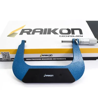 Micrômetro universal 100 a 125 x 0,01mm arco robusto - 202r-125 raikon