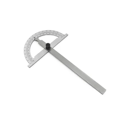Transferidor de ângulo simples tipo meia lua 0 a 180 graus 120 x 150mm - 444r-120 raikon