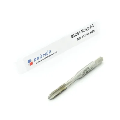 Macho manual avulso hss 6h m04,0 x 0,70 terceiro macho din352 - mb001-m04,0-a3 prumer
