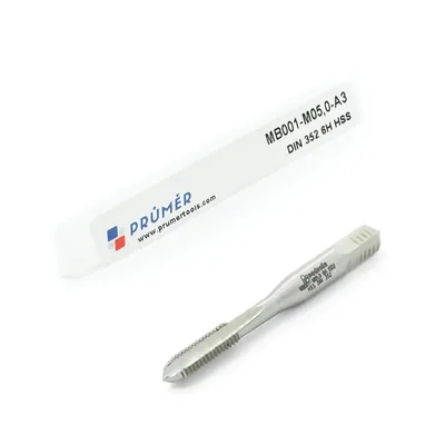 Macho manual avulso hss 6h m05,0 x 0,80 terceiro macho din352 - mb001-m05,0-a3 prumer