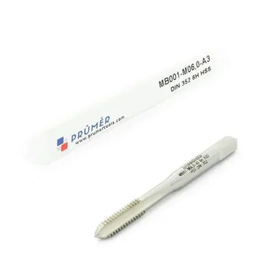Macho manual avulso hss 6h m06,0 x 1,00 terceiro macho din352 - mb001-m06,0-a3 prumer