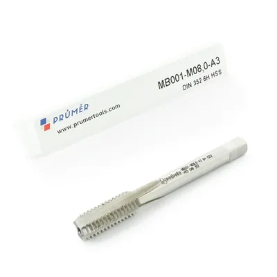 Macho manual avulso hss 6h m08,0 x 1,25 terceiro macho din352 - mb001-m08,0-a3 prumer