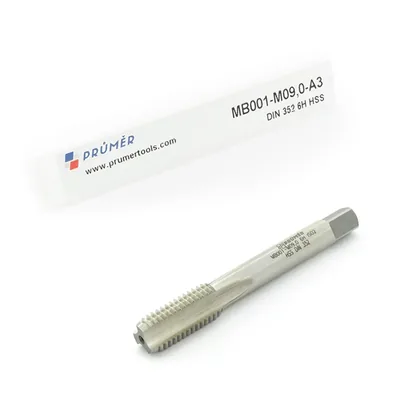 Macho manual avulso hss 6h m09,0 x 1,25 terceiro macho din352 - mb001-m09,0-a3 prumer