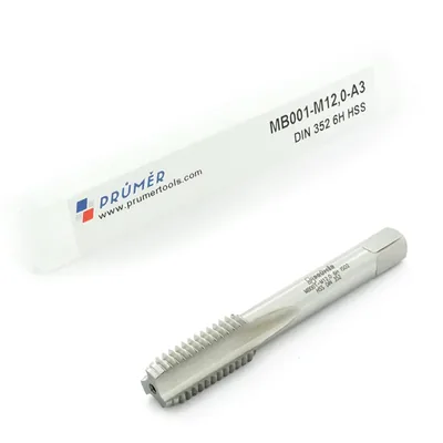 Macho manual avulso hss 6h m12,0 x 1,75 terceiro macho din352 - mb001-m12,0-a3 prumer