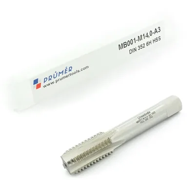 Macho manual avulso hss 6h m14,0 x 2,00 terceiro macho din352 - mb001-m14,0-a3 prumer