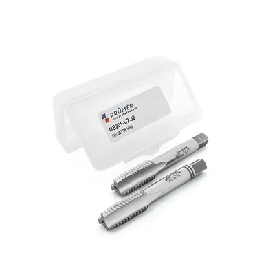 Jogo de macho manual hss 2b unc 1/2" x 13 tpi duas peças ii e iii din352 - mb201-1/2"-j2 prumer